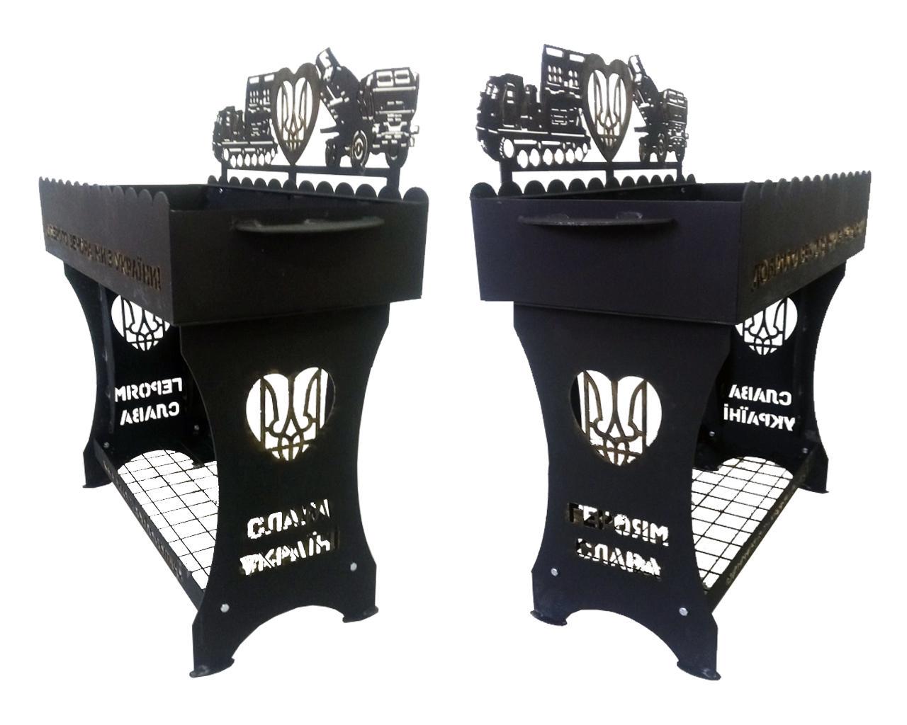 Мангал Kram-kovka Хаймарс із дровницею 3 мм - фото 2 Мангал Kram-kovka Хаймарс із дровницею 3 мм - фото 2