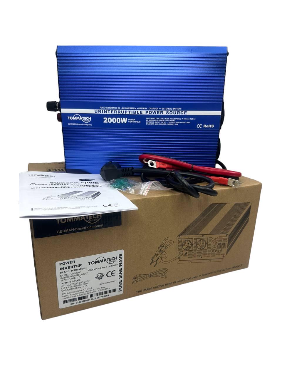 Перетворювач напруги універсальний TommaTech UPS 2000 Вт чиста синусоїда (347459570) - фото 11 Перетворювач напруги універсальний TommaTech UPS 2000 Вт чиста синусоїда (347459570) - фото 11