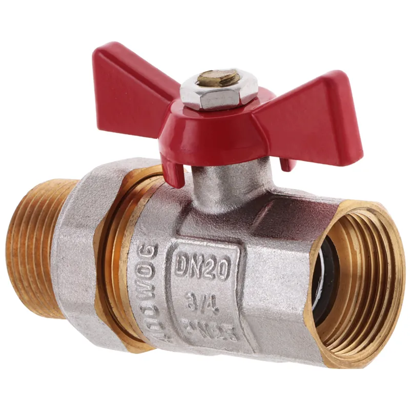 Кран с американкой прямой Waterpro 3/4" Красный (WP0152)