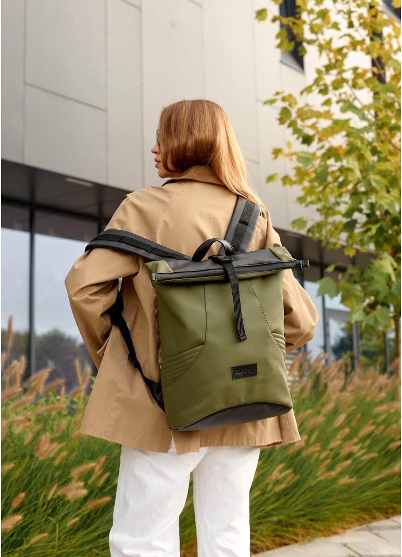 Рюкзак жіночий Sambag RollTopx Хакі (24320119) - фото 9 Рюкзак жіночий Sambag RollTopx Хакі (24320119) - фото 9