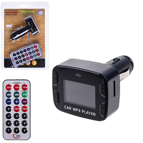 Модулятор FM 8в1 955 12-24v + 2USB 48489 Черный (71610)