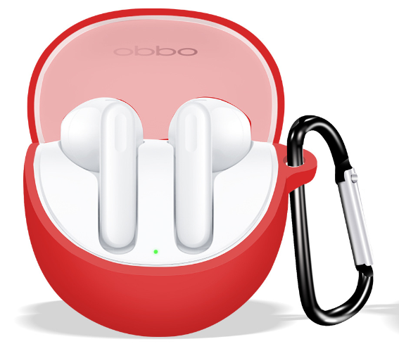 Чехол-накладка DK Silicone Candy Friendly с карабином для Oppo Enco Air 3 Red