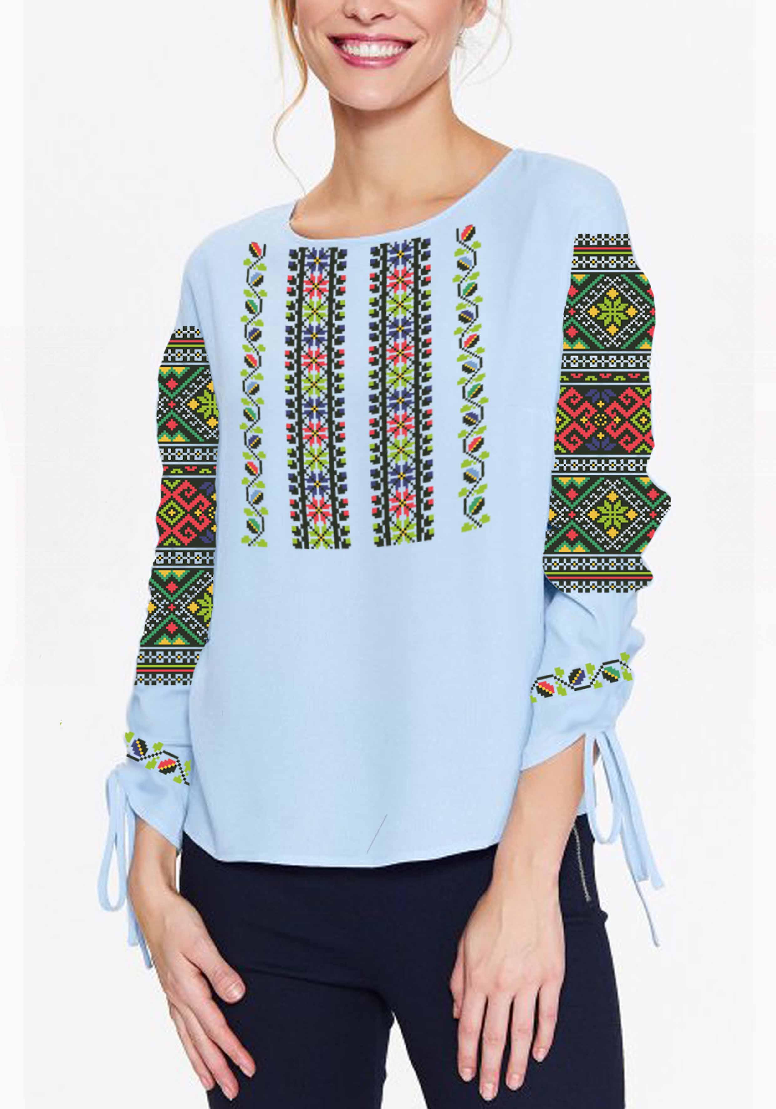 Заготовка для вишивки нитками або бісером сорочка СЖ-84 габардин