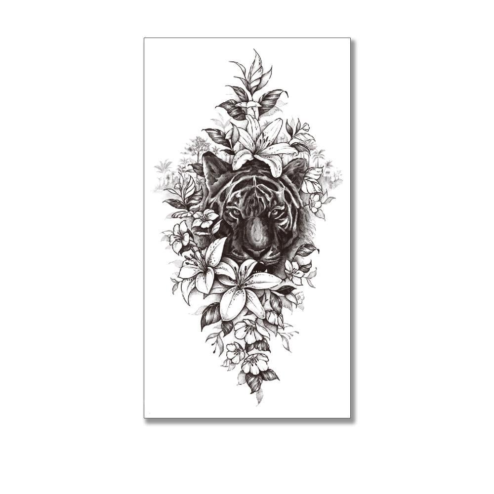 Тату тимчасове водостійке 3D велике Тигр XQB-357 19,5х10 см (4506417) Тату тимчасове водостійке 3D велике Тигр XQB-357 19,5х10 см (4506417)