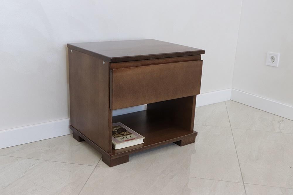 Тумба прикроватная Бостон Дремка натуральное дерево бук Орех темный