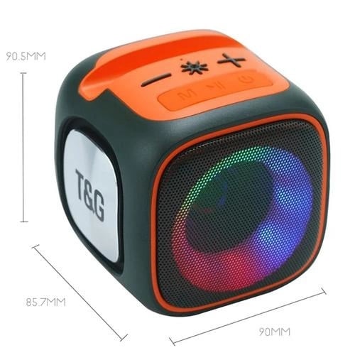 Портативная колонка T&G 359 с RGB подсветкой 7W Green (tf4927) - фото 3