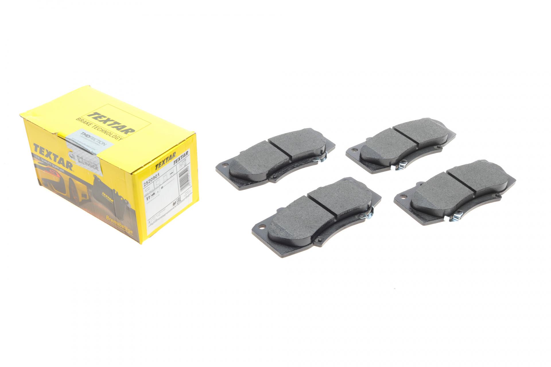 Колодки гальмівні передні TEXTAR 2520901 Toyota Hilux 2.5/3.0D-4D 04-15 Advics