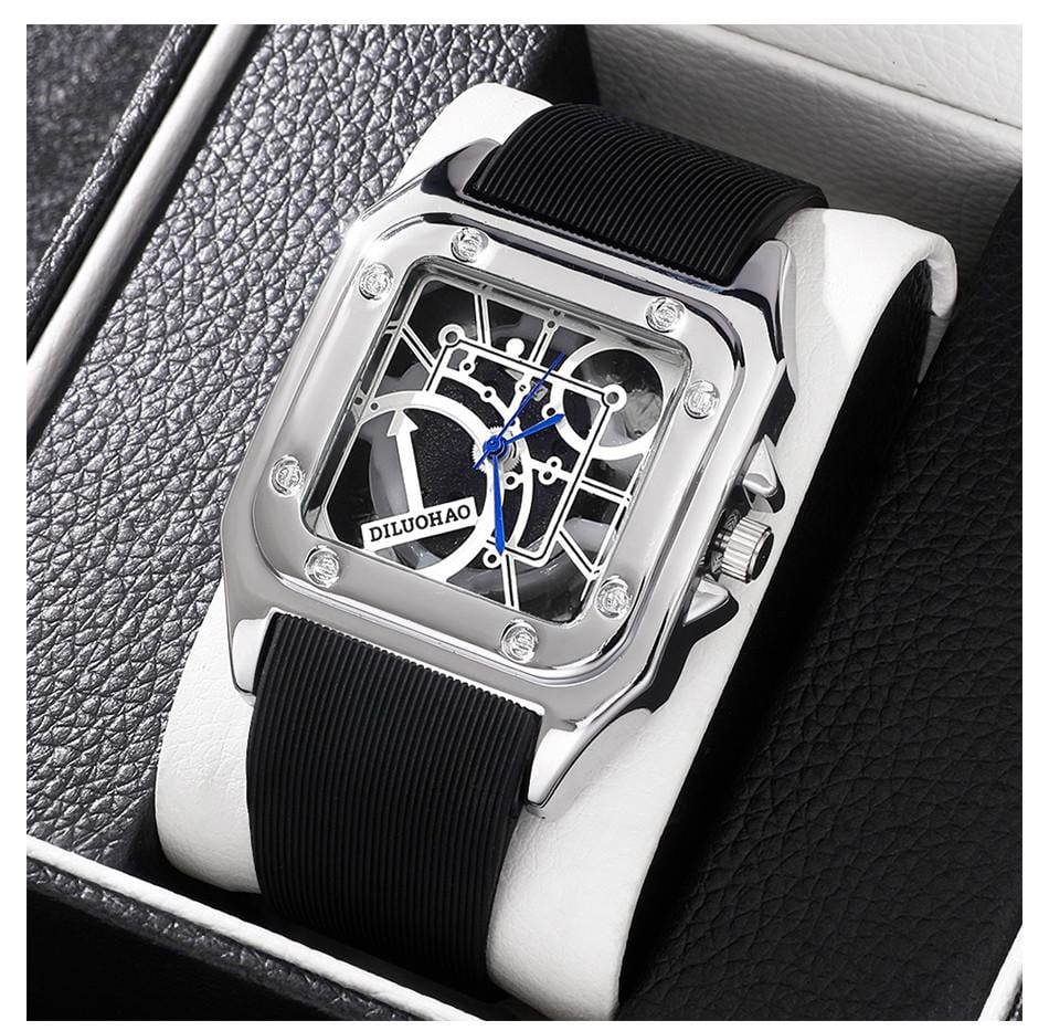 Годинник унісекс Скелет з силіконовим ремінцем (2321913194)