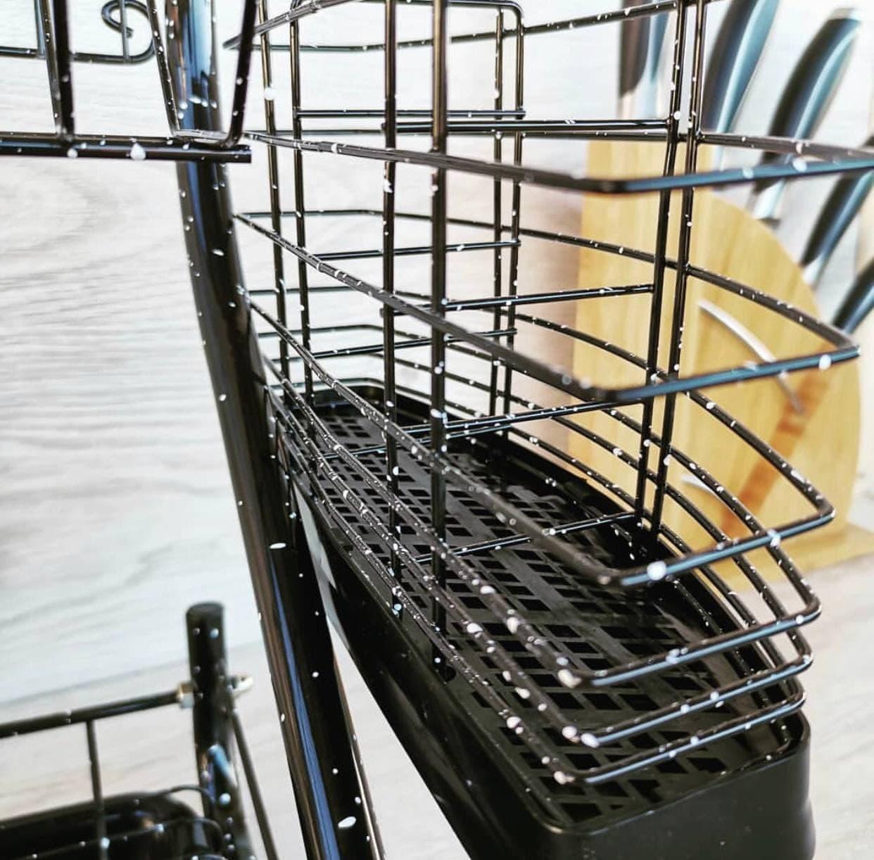 Сушарка Edenberg з нержавіючої сталі для посуду настільна Чорний (EB-2109M) - фото 3