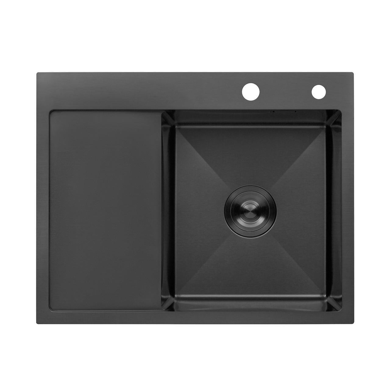 Мойка для кухни Kroner KRP Schwarze 6350RHM PVD 3,0/1,0 мм