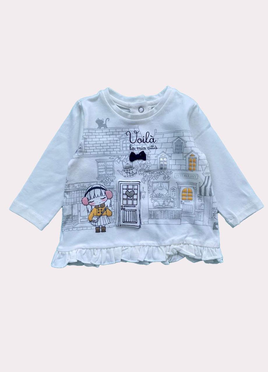 Реглан детский Chicco с объемным принтом 0-3 мес. 56 см Белый (2081861261)