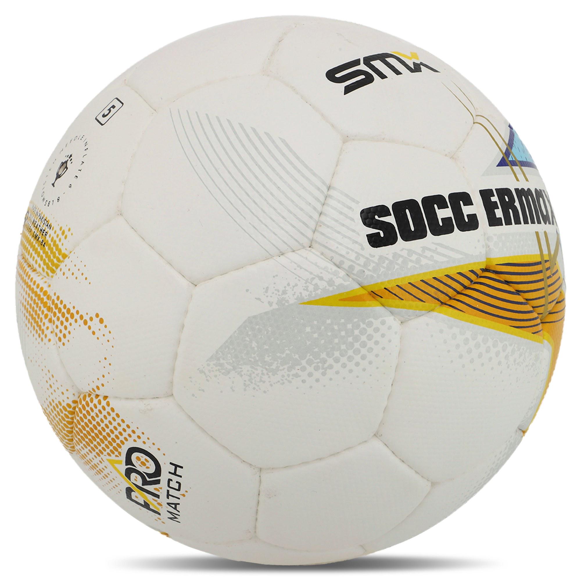 Футбольный мяч профессиональный Hybrid SOCCERMAX FB-4190 №5 PU Белый/Желтый - фото 2