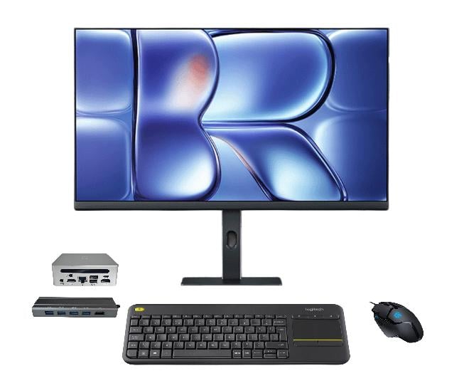 Комплект ПК Мини-Пк GenMachine/Ryzen 7 6800H/32GB/512GB/монитор 27″ Redmi A27Q 2026 120 Гц/Logitech клавиатура/мышь/Hub 10-в-1 (epic2333)