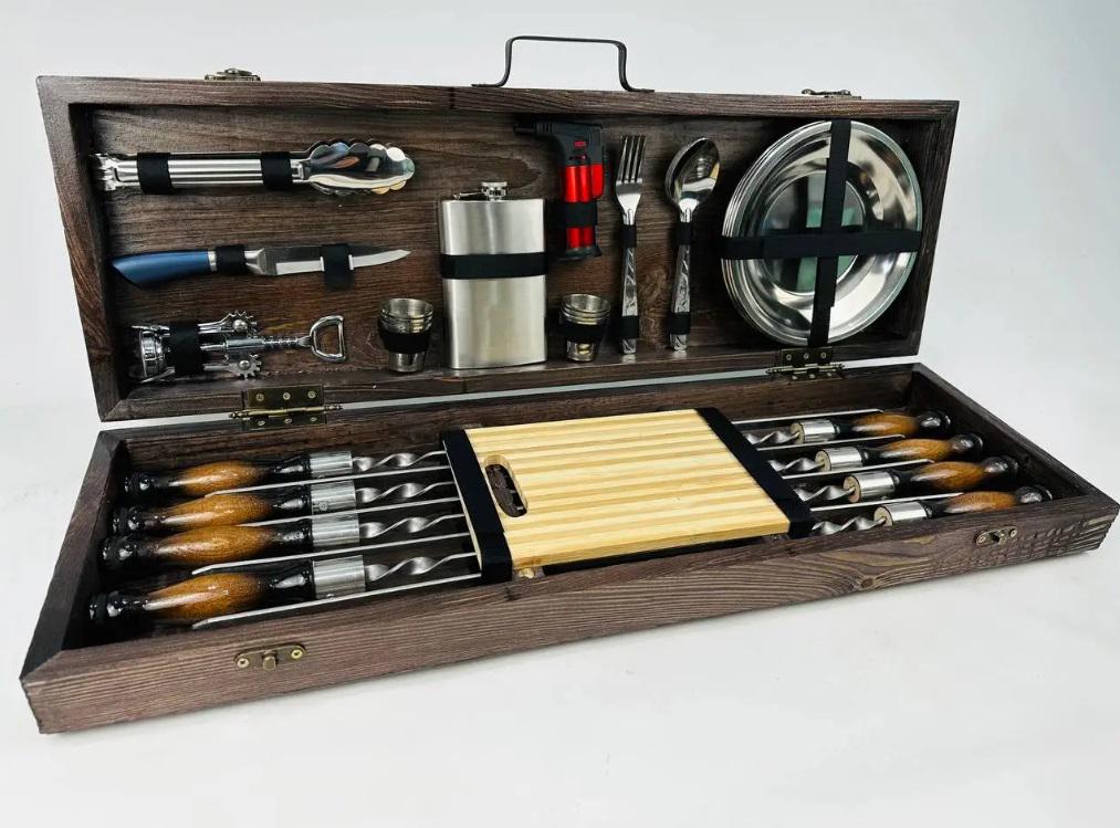 Набор шампуров в кейсе Макси (21-10-KS-7605) - фото 3 Набор шампуров в кейсе Макси (21-10-KS-7605) - фото 3