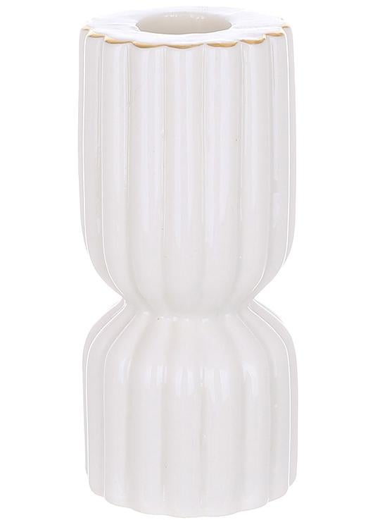 Набор 4 керамических подсвечника White Candle фигурный Белый 5,5х12 см