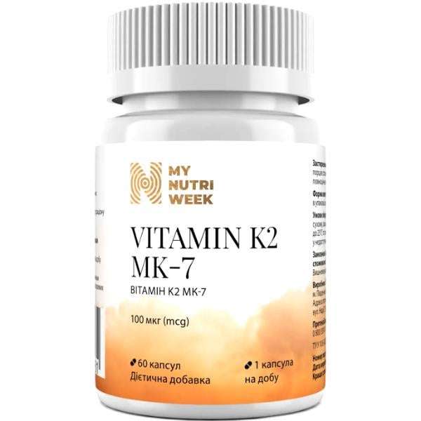 Витамин K My Nutri Vitamin K2 MK-7 100 мг 60 капс. (000027732)