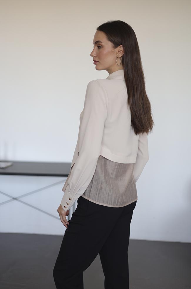 Блуза Lipar 2967 шифоновая р. 42 Капучино (16917455) - фото 2 Блуза Lipar 2967 шифоновая р. 42 Капучино (16917455) - фото 2