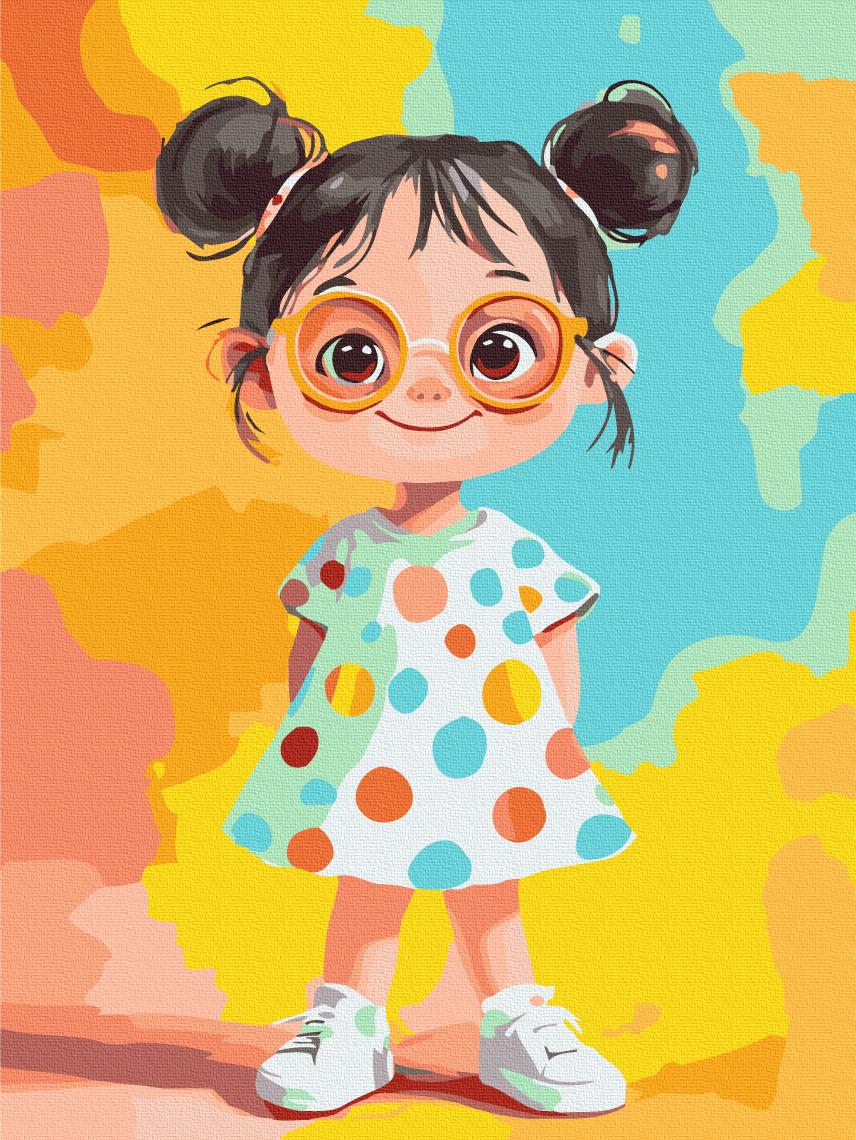 Картина по номерам Brushme Девочка-веселушка 30x40 см (KBS0197)