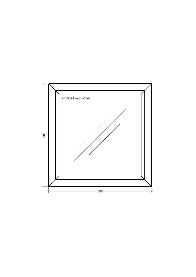 Окно металлопластиковое WDS MiroPlast глухое 600х600 мм - фото 2 Окно металлопластиковое WDS MiroPlast глухое 600х600 мм - фото 2