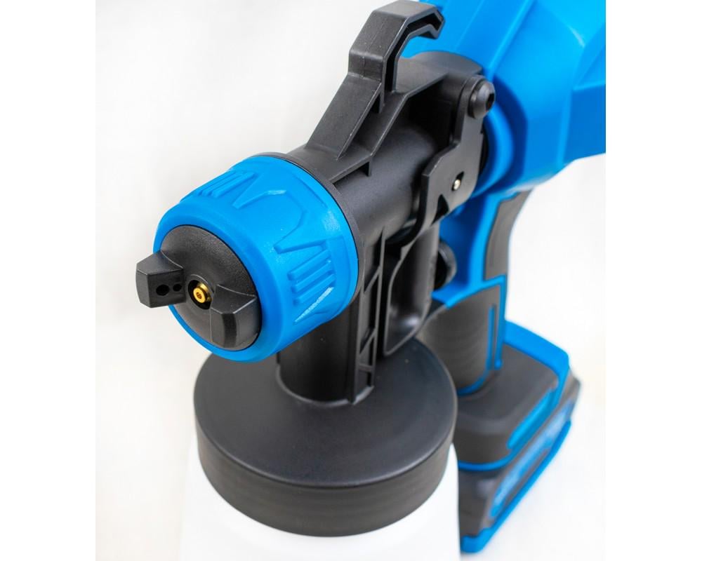 Фарборозпилювач акумуляторний KRAISSMANN 502 ASP 20 1,8/2,5/3,0 мм латунні сопла 1 АКБ-4 Аг та зарядного - фото 5