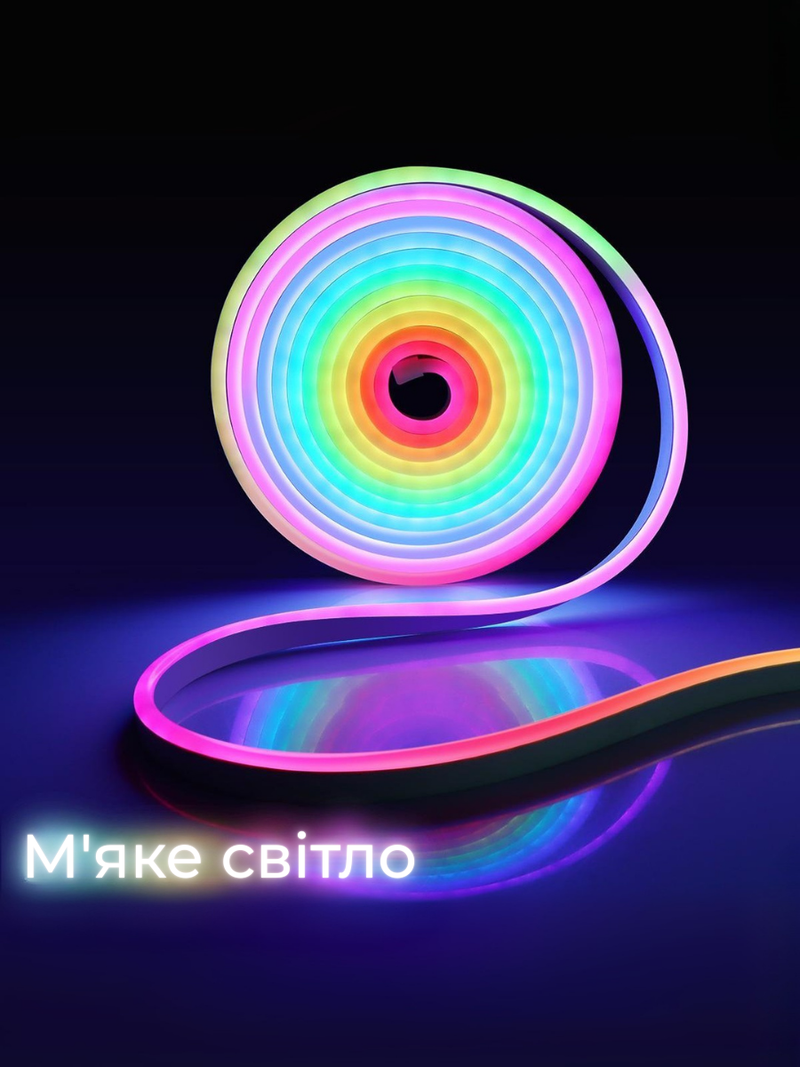 Лента умная неоновая RGB/LED USB/Bluetooth с пультом 5 м Белый (2660334341) - фото 8 Лента умная неоновая RGB/LED USB/Bluetooth с пультом 5 м Белый (2660334341) - фото 8