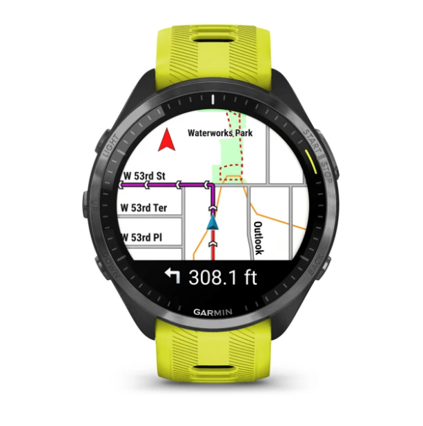 Смарт-часы Garmin Forerunner 965 Carbon Gray DLC Titanium Bezel Silicone Band Yellow (010-02809-12) - фото 5