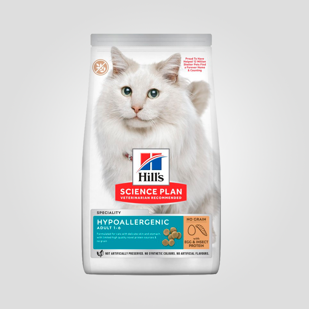 Корм сухий Hill's Science Plan Hypoallergenic для котів з яєчним білком і протеїном комах 1,5 кг (2217673081)