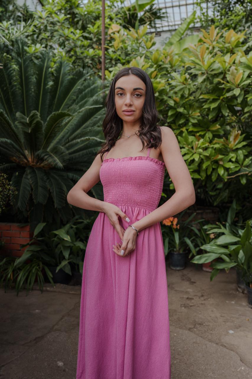 Сарафан жіночий літний Sarko Дріада жатка XS Пелюстковий рожевий (00048) - фото 1 Сарафан жіночий літний Sarko Дріада жатка XS Пелюстковий рожевий (00048) - фото 1