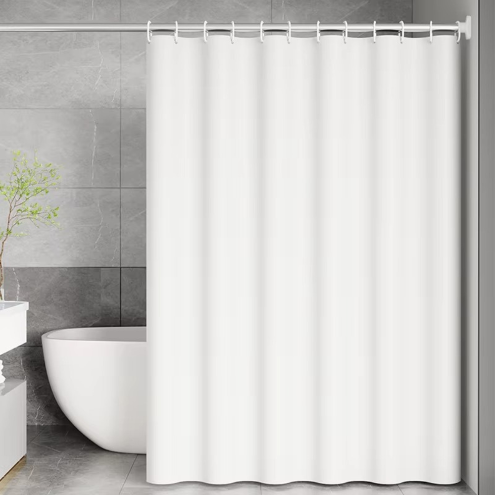 Шторка для ванны и душа водоотталкивающая Bathlux с кольцами 180х180 см (DX4035)