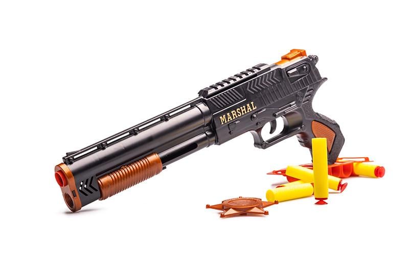 Игрушечный дробовик Marshal Golden Gun 915GG с мягкими шарами