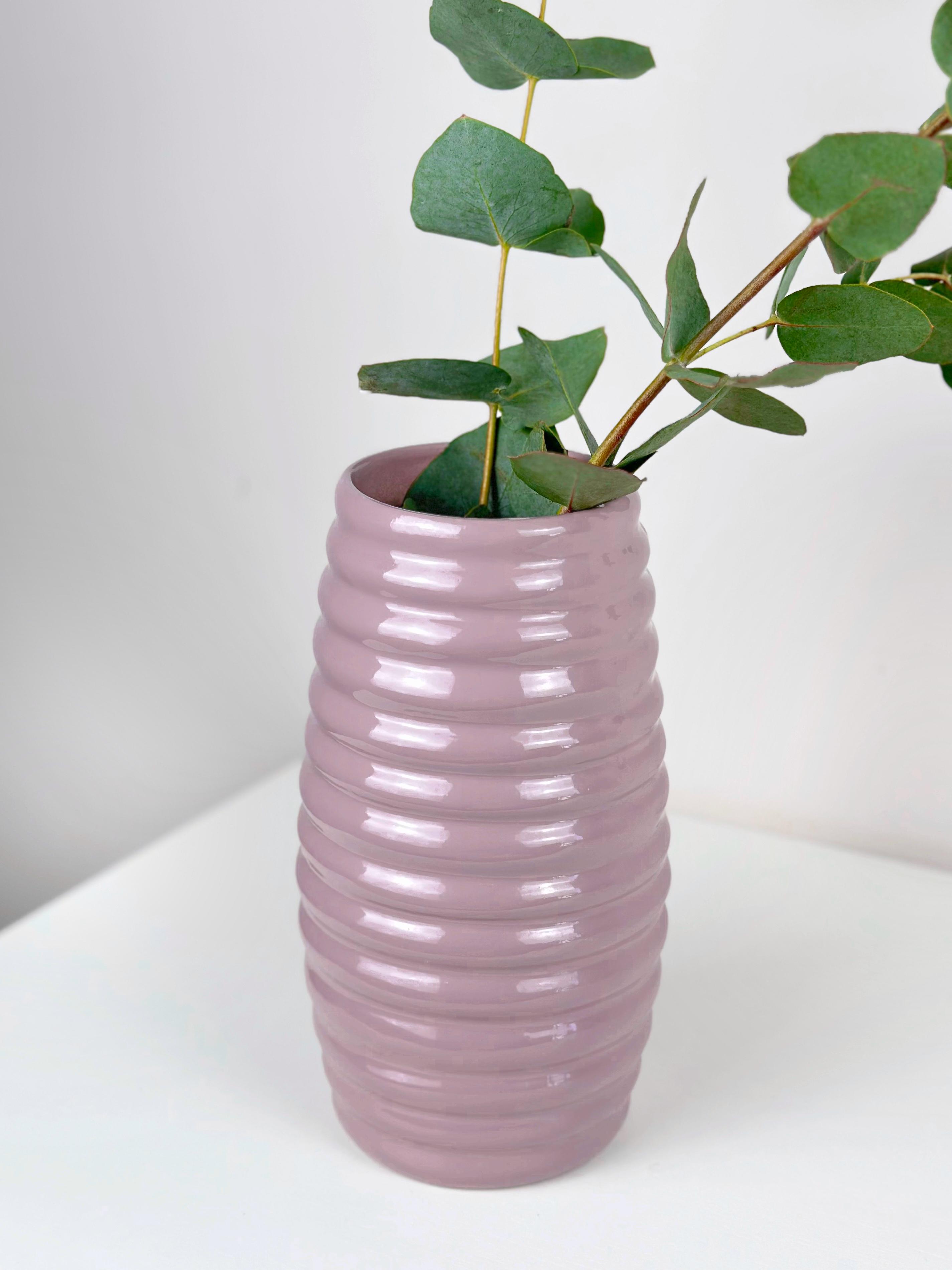 Ваза для квітів та декору глиняна керамічна Вулик 20 см Фіолетовий (4001-7) - фото 1