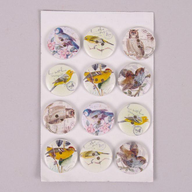 Декор на липучке Flora Пуговица 12 шт. (22575) Декор на липучке Flora Пуговица 12 шт. (22575)