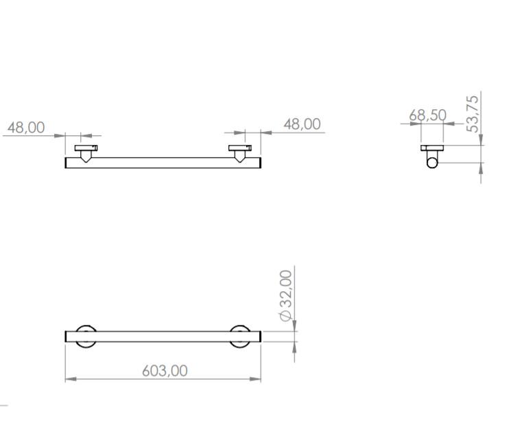 Поручень-ручка Maxiflow 60 см D32 4822.3260P.304.00 - фото 3 Поручень-ручка Maxiflow 60 см D32 4822.3260P.304.00 - фото 3