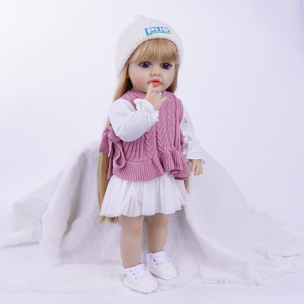 Кукла Reborn Злата винил-силиконовая с соской/бутылочкой 55 см (1723663458) - фото 9