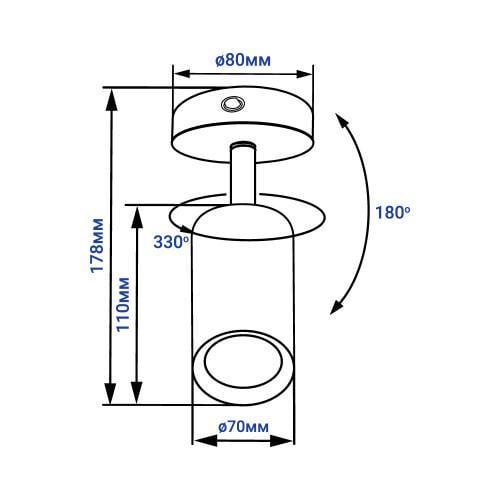 Светильник точечный Feron ML318-S под лампу GU10 Черный (40149) - фото 4 Светильник точечный Feron ML318-S под лампу GU10 Черный (40149) - фото 4