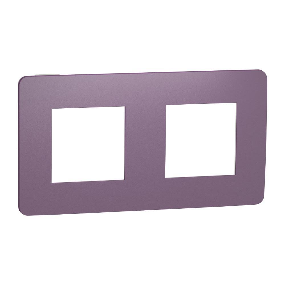 Рамка двухместная Schneider Electric Unica Studio Лиловый/Белый (NU280414)