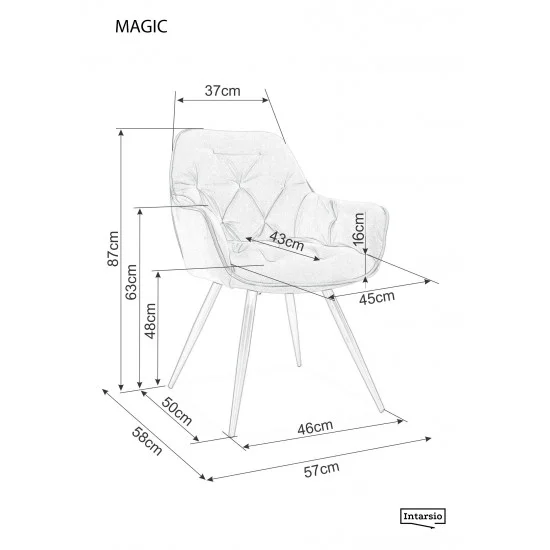 Стул Intarsio Magic Черный (MAGICBL19) - фото 7 Стул Intarsio Magic Черный (MAGICBL19) - фото 7
