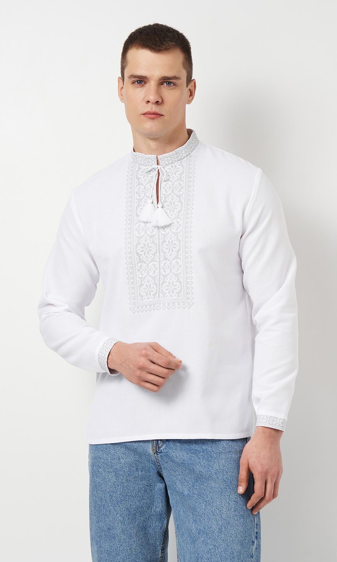 Вишиванка чоловіча Вишиваночка р. 46 Білий (344-1)