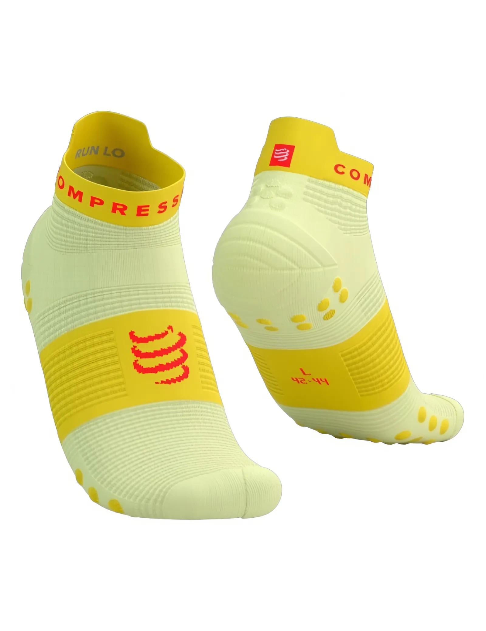 Носки компрессионные Compressport XU00047B7033T1 Pro Racing Socks v4.0 Run Low р. T1 Elf Yellow/Fluo Red (26711895)