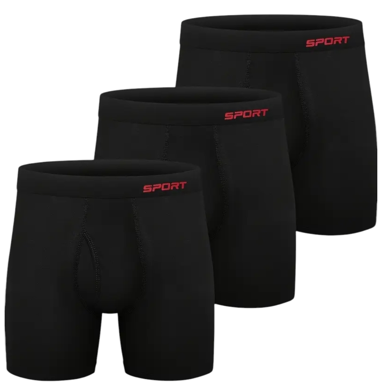 Трусы мужские боксеры 3 шт. XL Черный (2468607979)