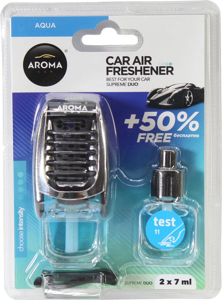 Ароматизатор для авто Aroma Car Supreme Duo Aqua на дефлектор (92253) Ароматизатор для авто Aroma Car Supreme Duo Aqua на дефлектор (92253)