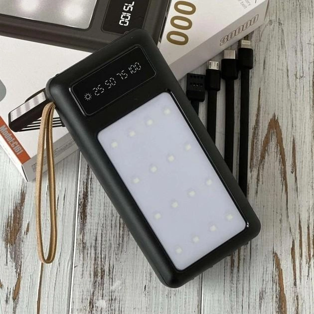 Повербанк PZX-C161 со встроенными кабелями 22W 30000 mAh (13333946)