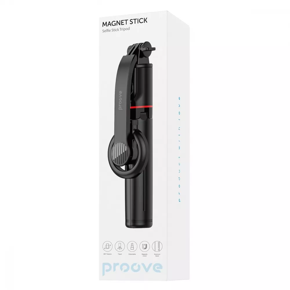 Монопод с треногой Proove Magnet Stick для телефона Черный (MPMG00010001) - фото 10