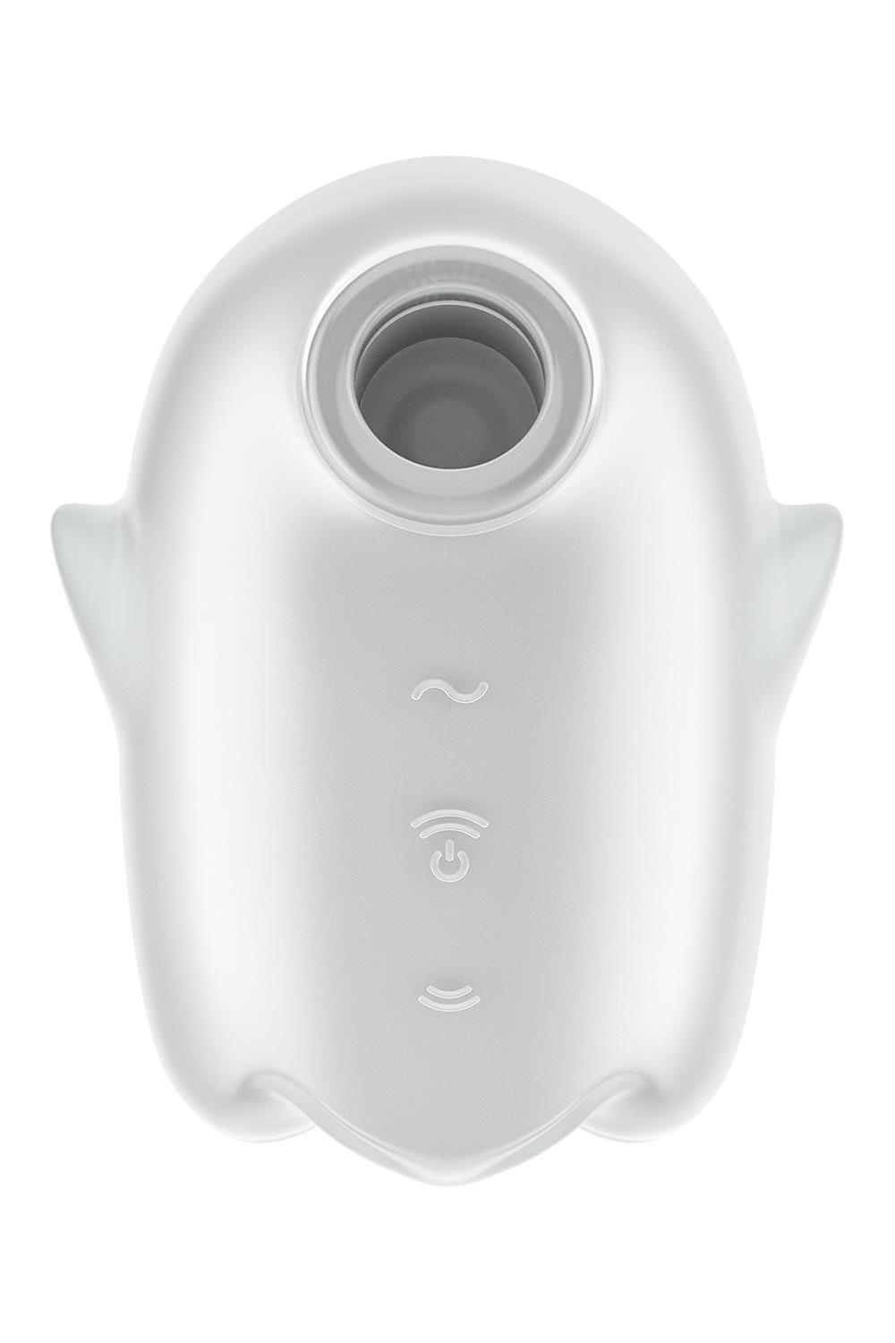 Вібратор вакуумний Satisfyer Glowing Ghost світиться у темряві 8,4 см Білий (SAT360603)