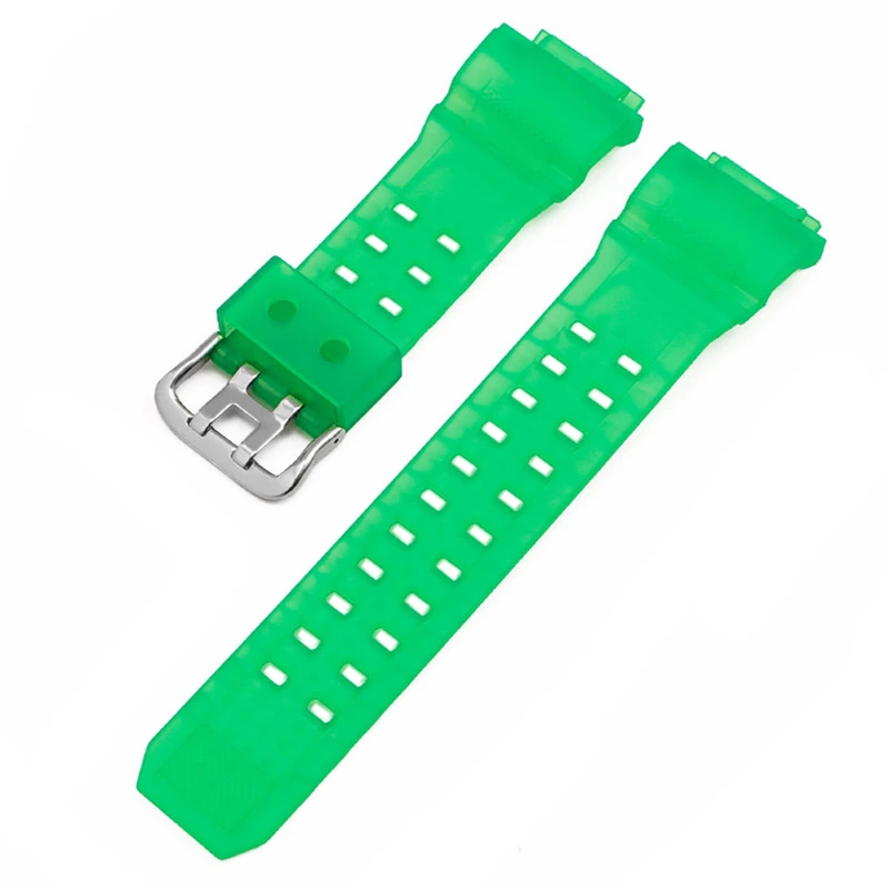 Ремінець для Casio G-Shock GW-9400 Transl Green SI (3876)