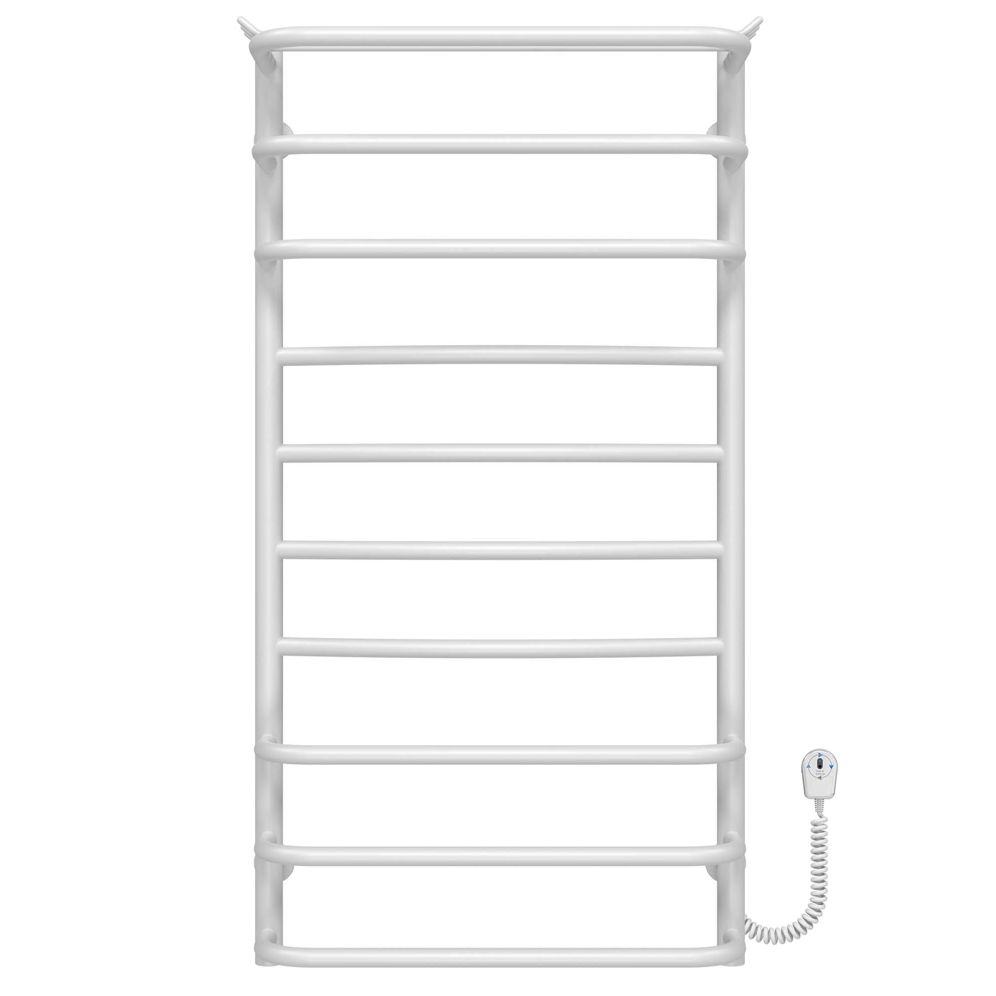 Полотенцесушитель электрический Deffi Юность П10 EF16 правое подключение нержавеющая сталь 500х1000 мм Белый (C.YU.100.50.10.EWR5)