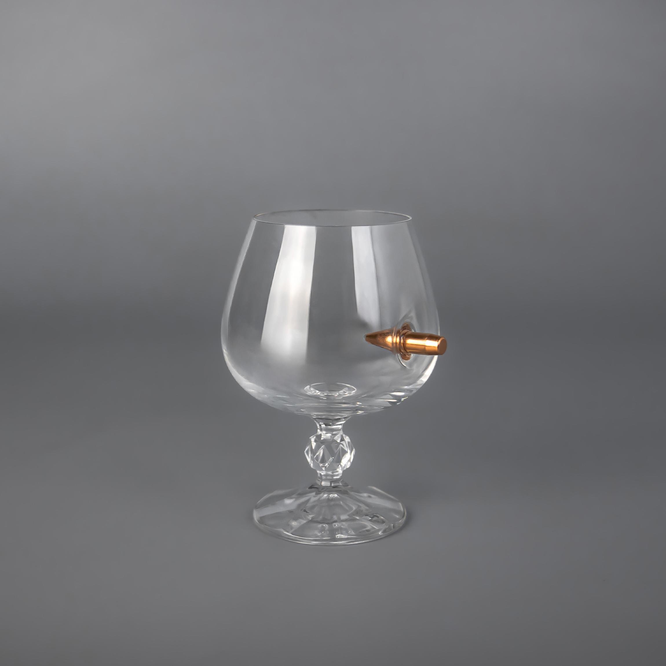 Коньячный бокал VSKLO с настоящим шаром 7,62 мм 265 мл