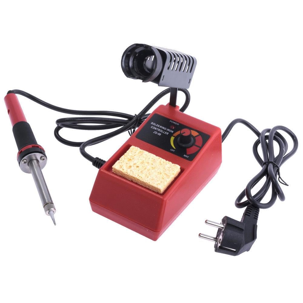Паяльная станция контактная антистатическая Zhongdi ZD-98 200C с регулировкой температуры Красный (168-31-123-631)
