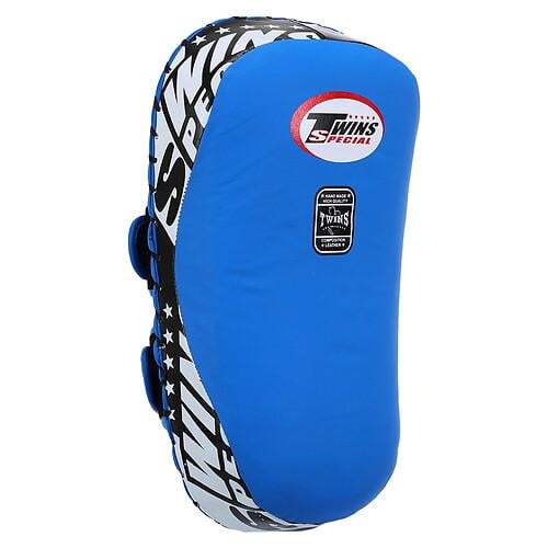Педи для тайського боксу TWN BO-5068 з натуральної шкіри 1 шт. 18х33х7 см Синій (31773484)
