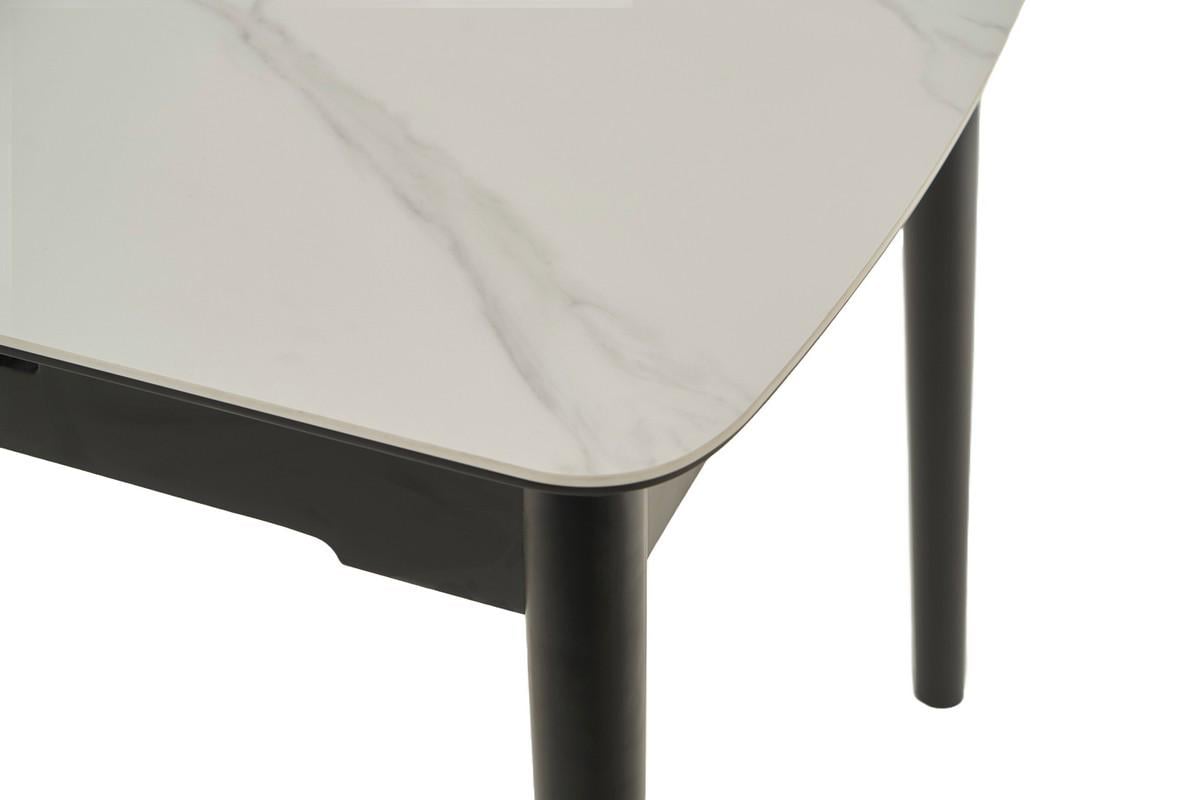 Стіл обідній розсувний Vetro Mebel 900-1200x750x760 мм Білий мрамур/Чорний (TМ-87-1) - фото 3 Стіл обідній розсувний Vetro Mebel 900-1200x750x760 мм Білий мрамур/Чорний (TМ-87-1) - фото 3